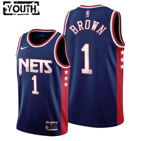 NBA Børn Trøje Brooklyn Nets Bruce Brown 1 Nike 2021-22 City Edition Throwback 90s Swingman